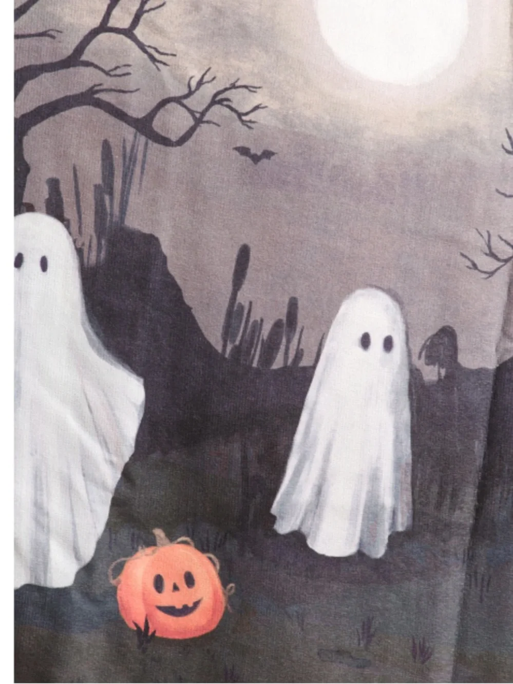 Tahari Halloween Pumpkin & Ghost Throw Blanket in Black and Orange
